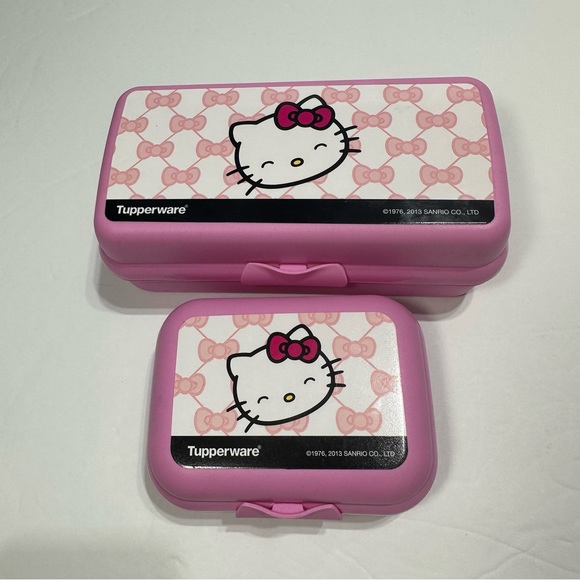 Tupperware Kitchen Tupperware Hello Kitty Lunch Snack Boxes Wrap